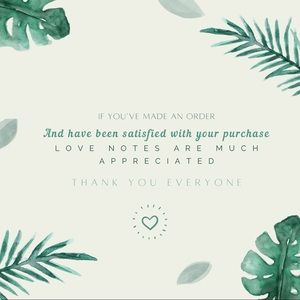 Note from seller 🤍